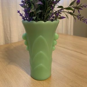 1920’s Art Deco jadeite McKee vase